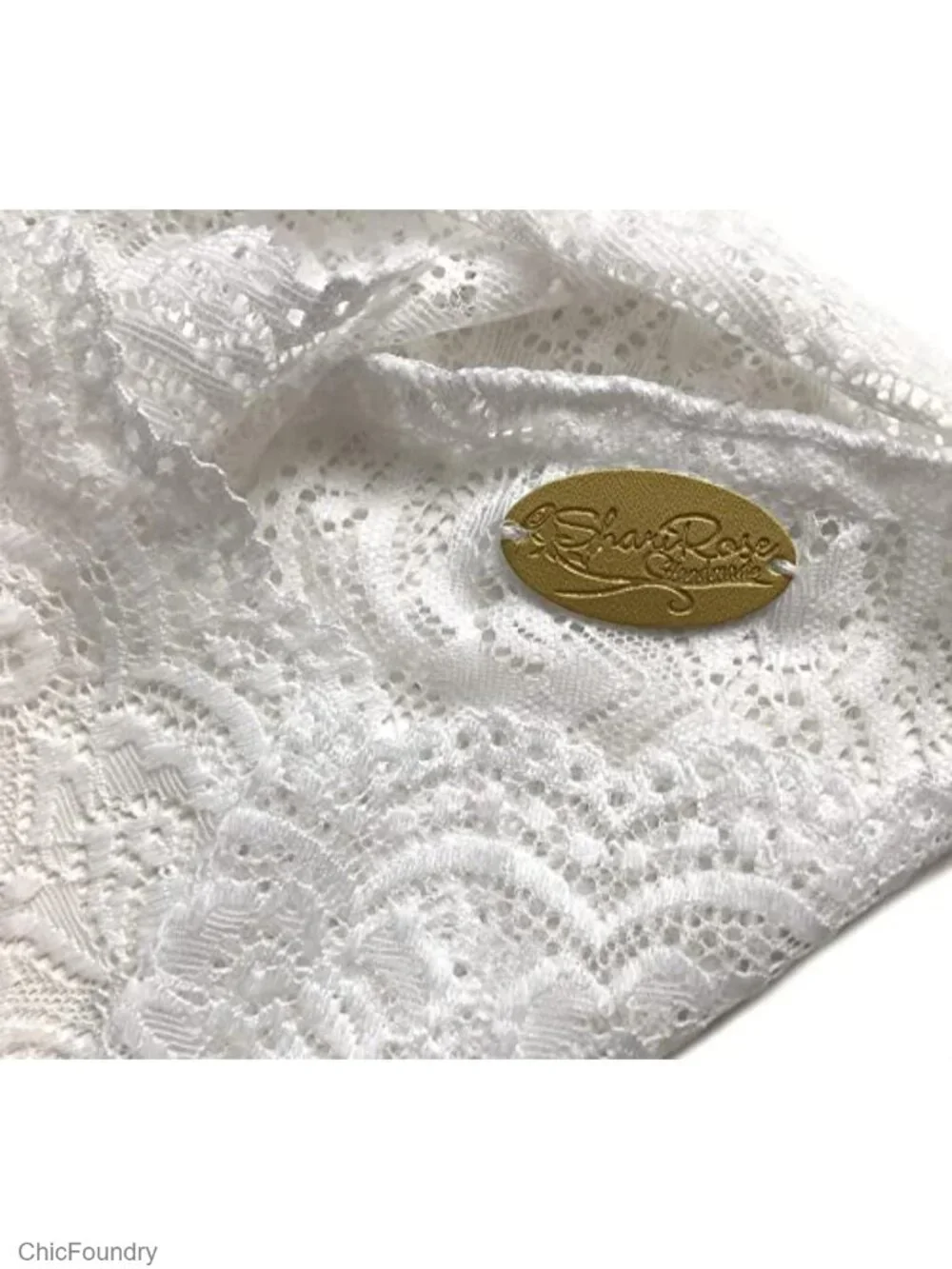 Vintage Lace Hairband Stretchy Handmade Wide Floral Scallop Edge Headband Hair